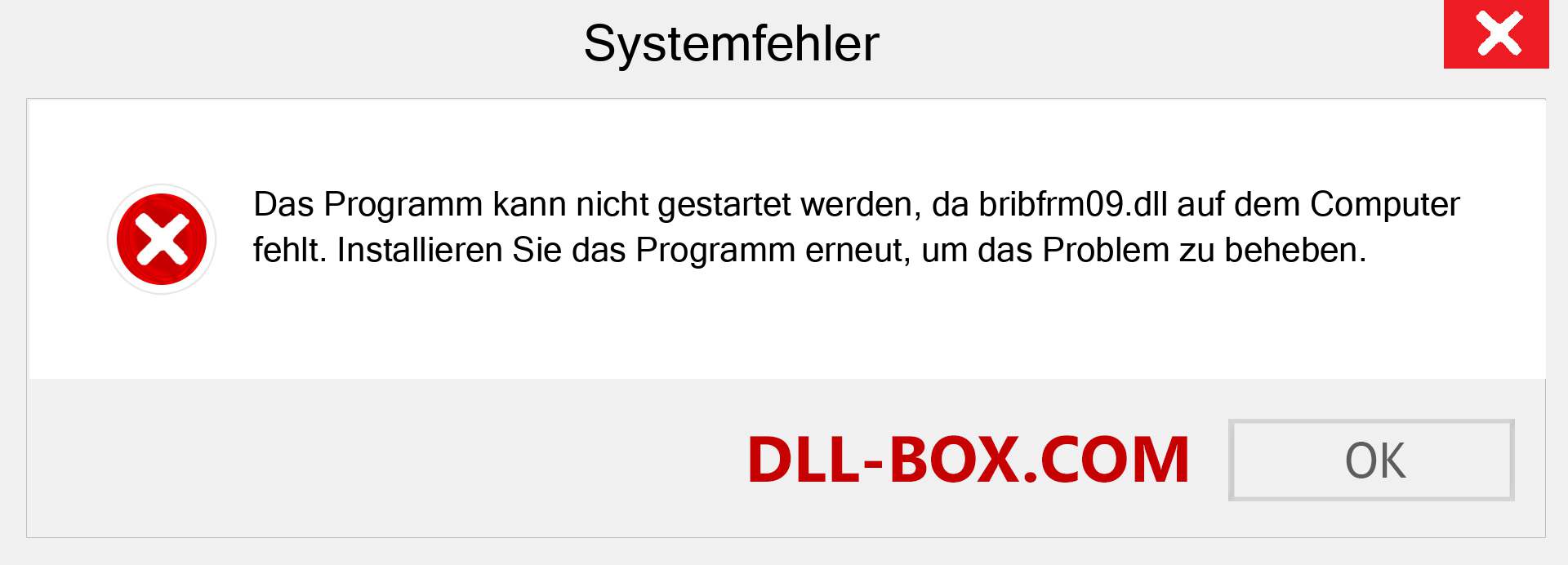 bribfrm09.dll-Datei fehlt?. Download für Windows 7, 8, 10 - Fix bribfrm09 dll Missing Error unter Windows, Fotos, Bildern