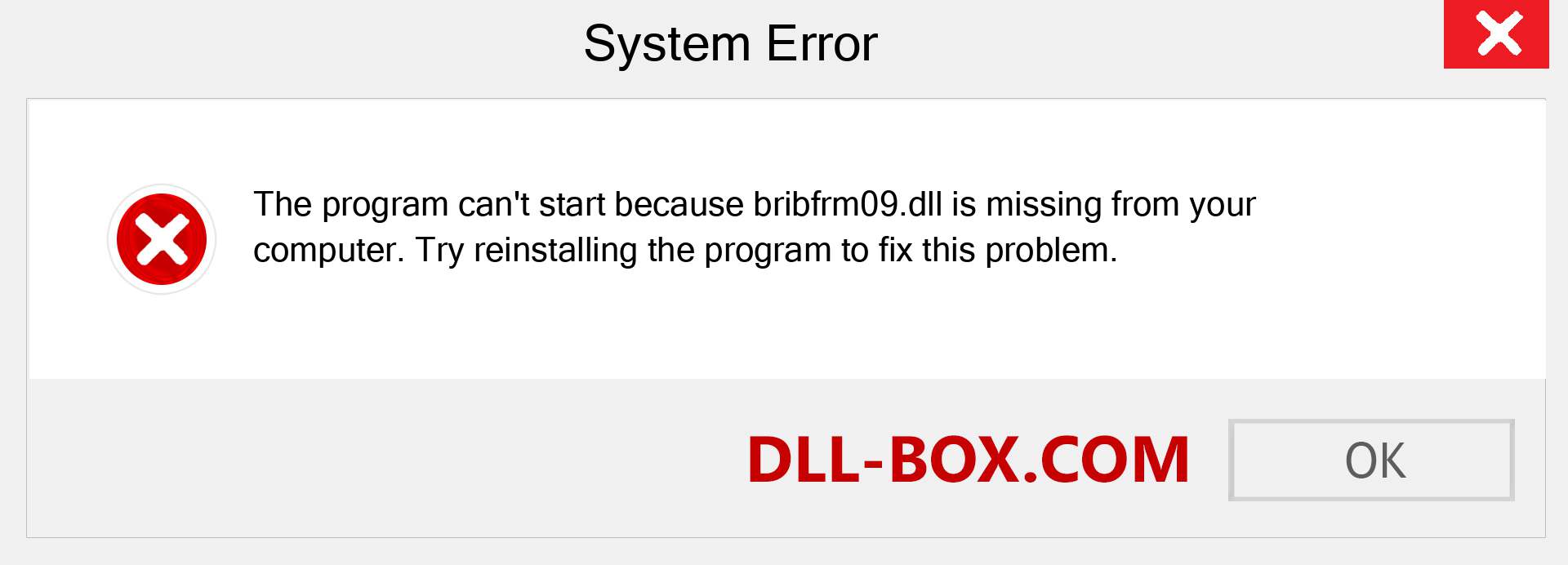  bribfrm09.dll file is missing?. Download for Windows 7, 8, 10 - Fix  bribfrm09 dll Missing Error on Windows, photos, images